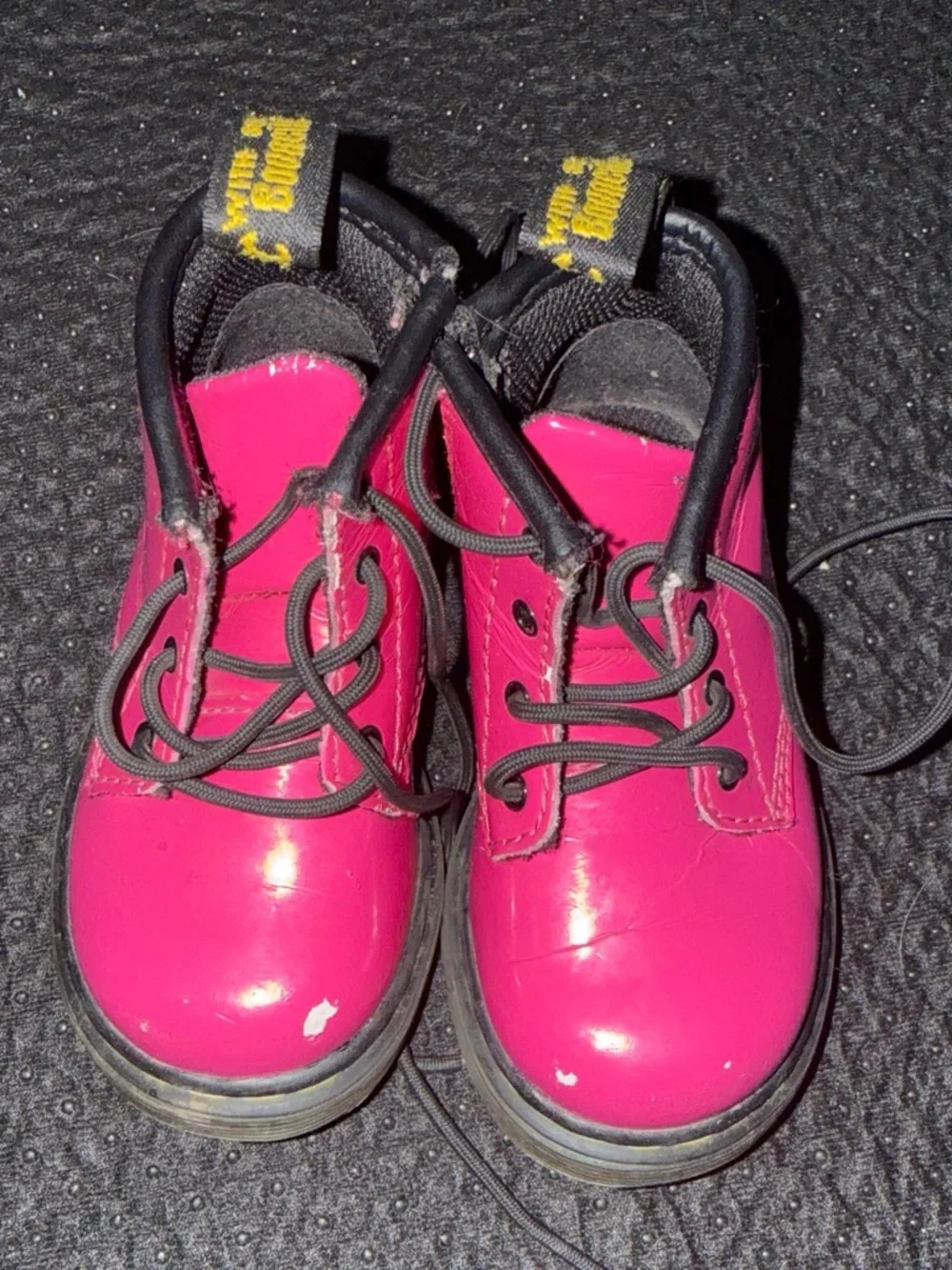 Dr. Martens Toddlers Brooklee Hot Pink Lace-Up Boots